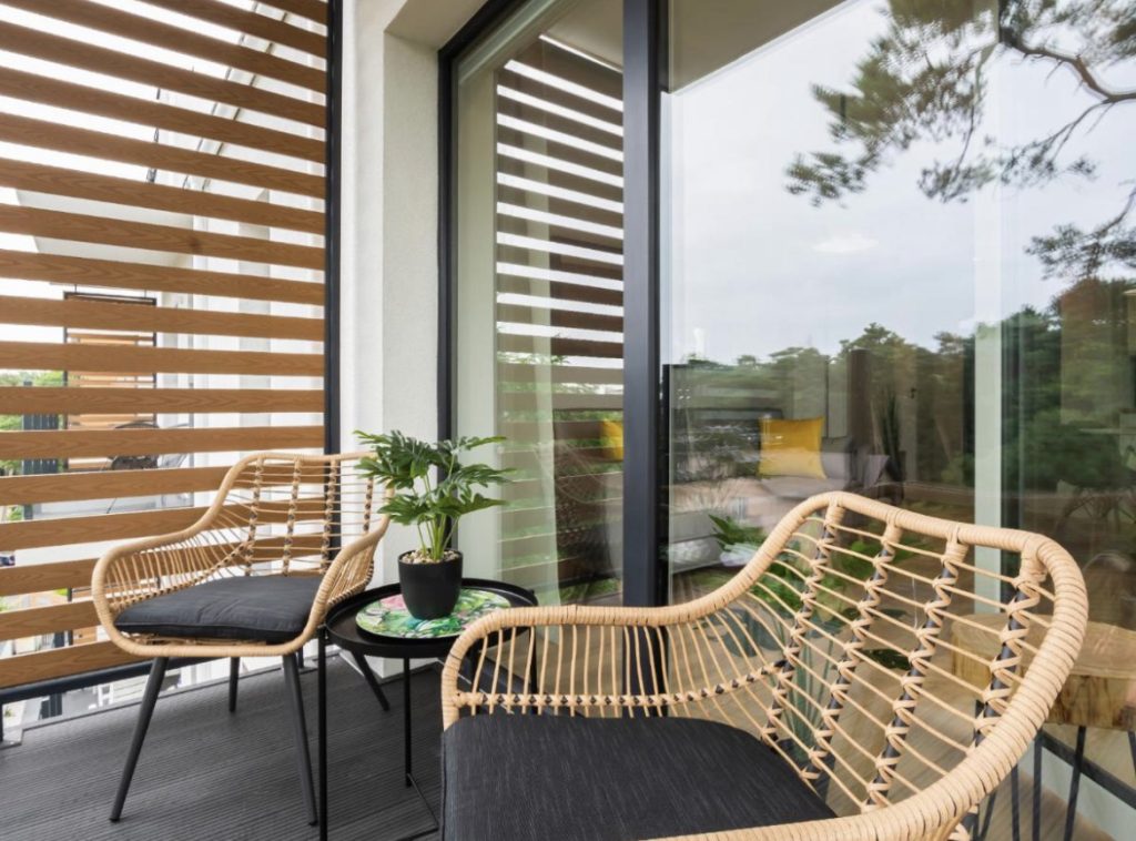 Balkon w apartamencie 34 Sosnowa 4 Mielno