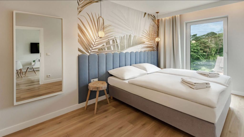 Sypialnia w apartamencie 37 Sosnowa 4 Mielno