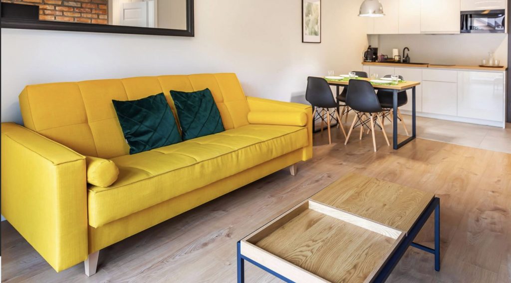 Salon w apartamencie 4 Sosnowa 4 Mielno