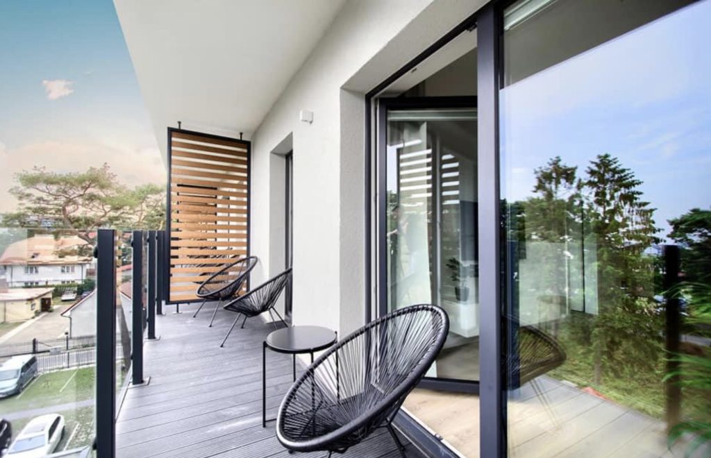 Balkon w apartamencie 40 Sosnowa 4 Mielno