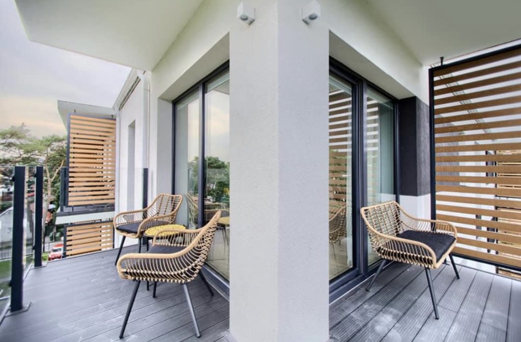 Balkon w apartamencie 39 Sosnowa 4 Mielno