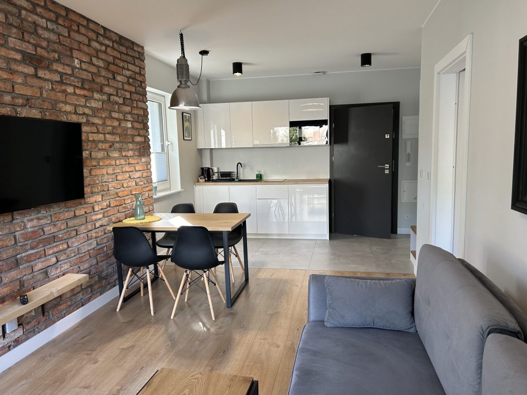 Salon w apartamencie 5 Sosnowa 4 Mielno