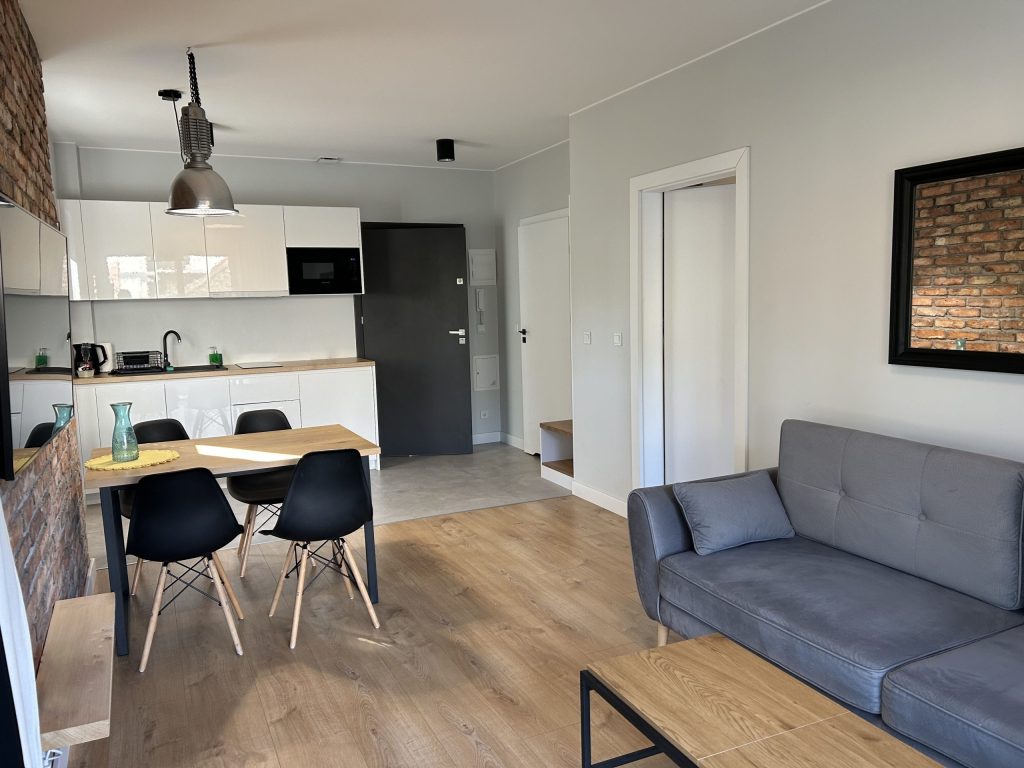 Salon w apartamencie 5 Sosnowa 4 Mielno