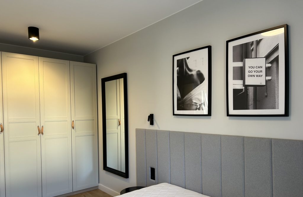 Sypialnia w apartamencie 5 Sosnowa 4 Mielno