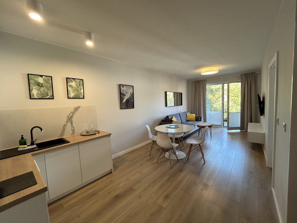 Salon w apartamencie 25 Sosnowa 4 Mielno
