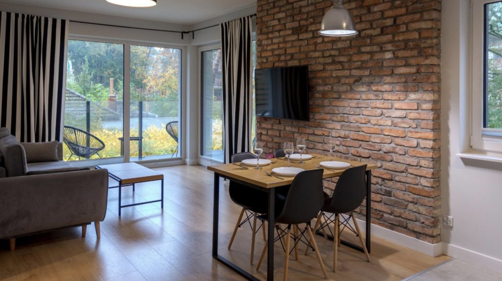 Salon w apartamencie 5 Sosnowa 4 Mielno