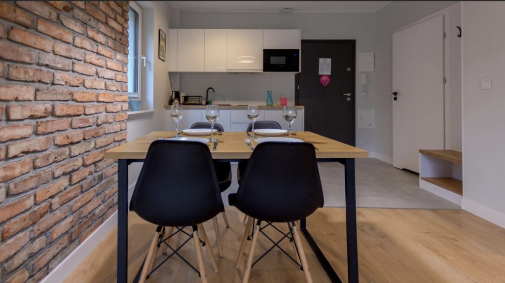 Aneks kuchenny w apartamencie 5 Sosnowa 4 Mielno