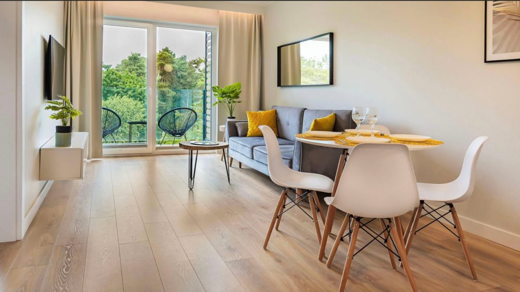 Salon w Apartamencie 35 Sosnowa 4 Mielno