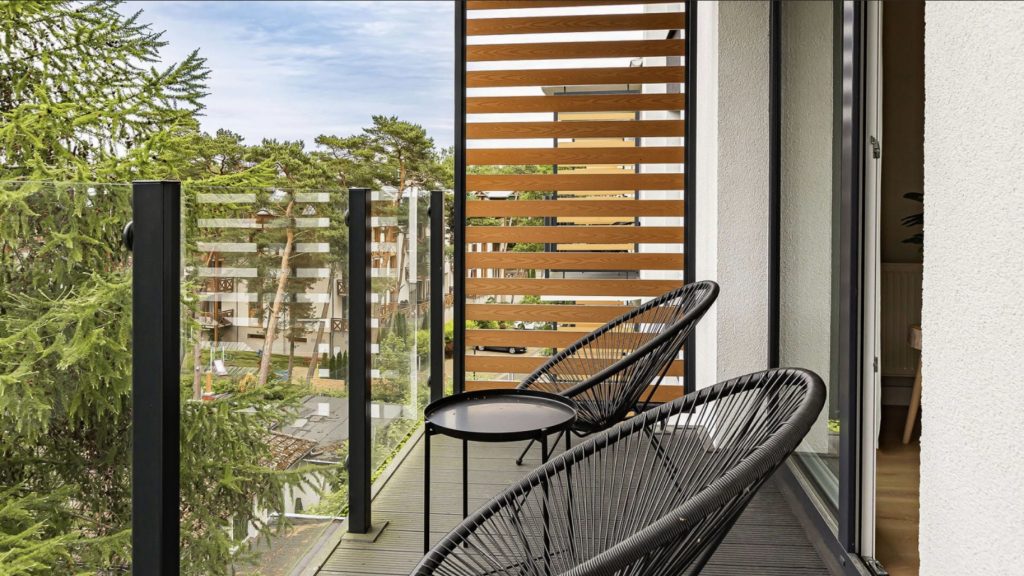 Balkon w Apartamencie 35 Sosnowa 4 Mielno