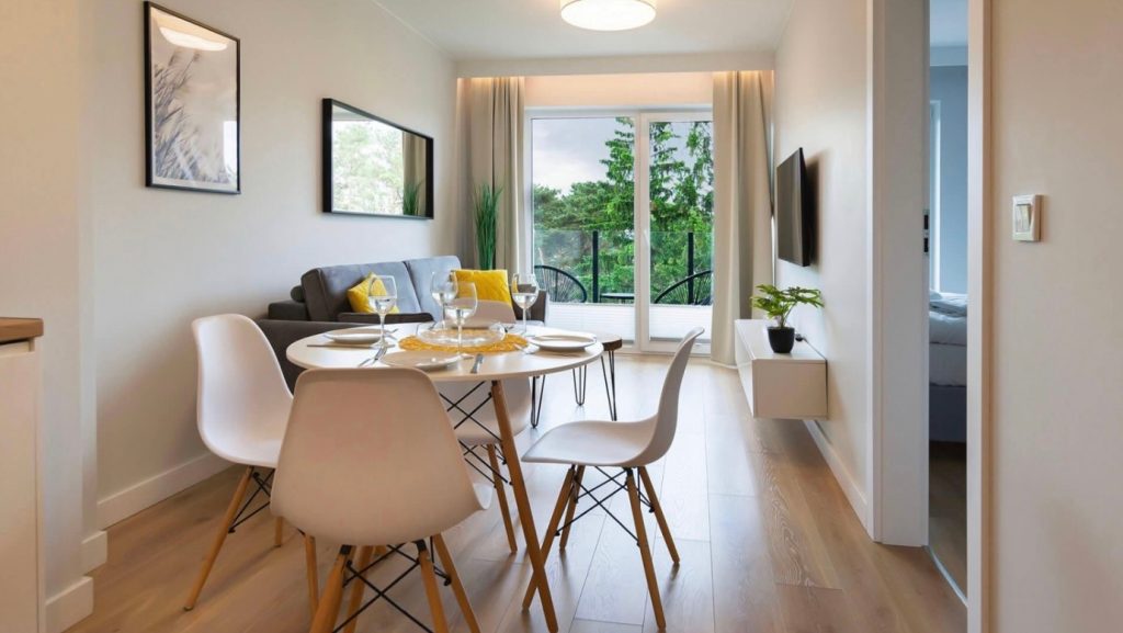 Salon w Apartamencie 42 Sosnowa 4 Mielno