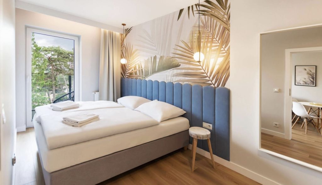 Sypialnia w Apartamencie 41 Sosnowa 4 Mielno