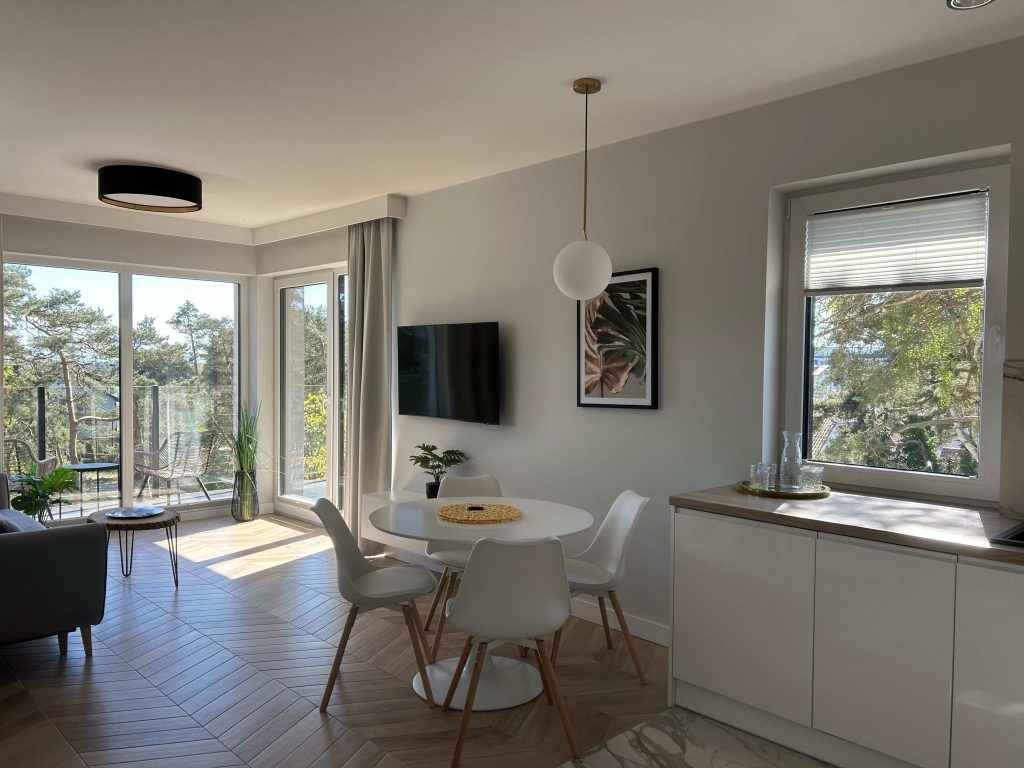 Salon w Apartamencie 44 Sosnowa 4 Mielno